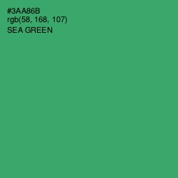 #3AA86B - Sea Green Color Image